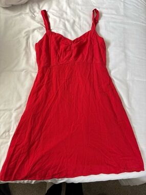 Old Navy Red Smocked Bodice Dress